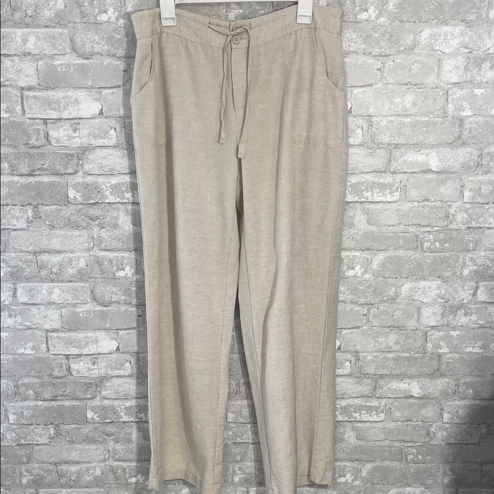 Coldwater Creek Light Beige Linen Pants